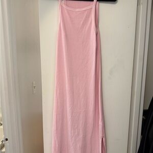 Pink Sleeveless Maxi Dress